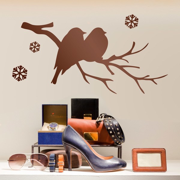 Wall Stickers: Birds on branch and snow