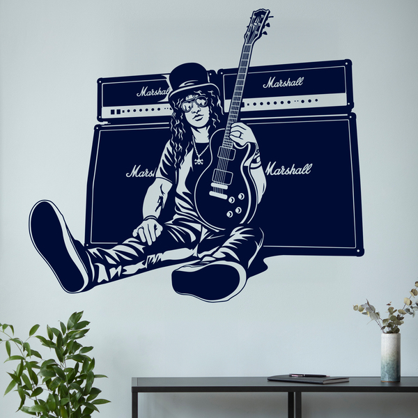 Wall Stickers: Slash, guitar and speakers