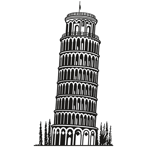 Wall Stickers: Leaning Tower