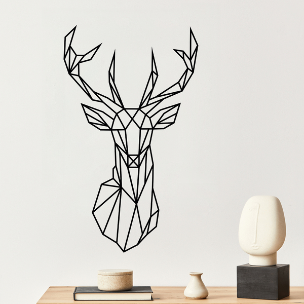 Wall Stickers: Origami geometric deer head