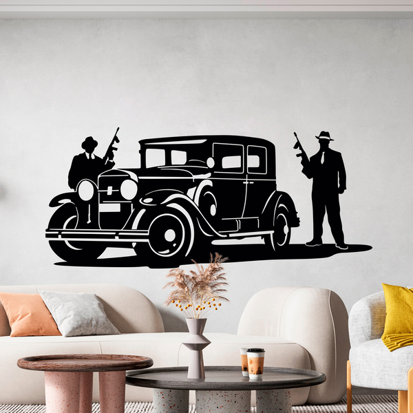 Wall Stickers: Al Capone gangsters and armored Cadillac