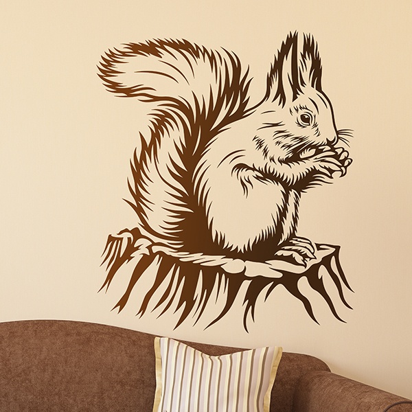 Wall Stickers: Squirrel eating