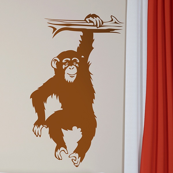 Wall Stickers: Chimpanzee on branch