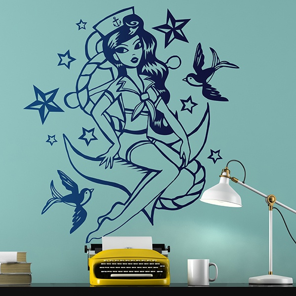 Wall Stickers: Sailor girl Pin-Up