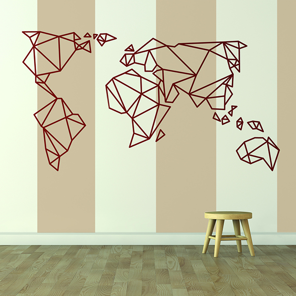 Wall Stickers: Map Origami Mundi