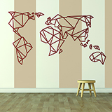 Wall Stickers: Map Origami Mundi 3