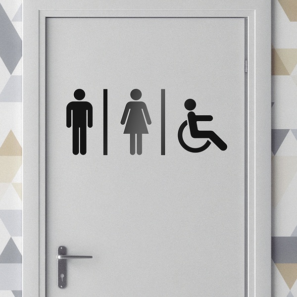 Wall Stickers: Sanitary WC icons