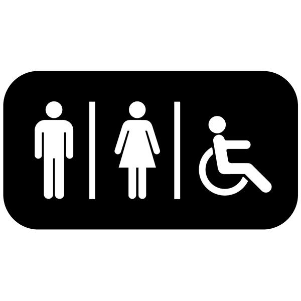 Wall Stickers: Sanitary WC icons rectangular