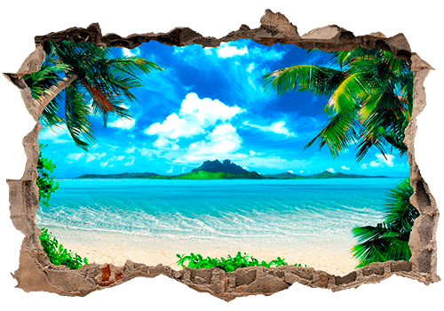 Wall Stickers: Hole Caribbean beach