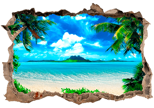 Wall Stickers: Hole paradise beach