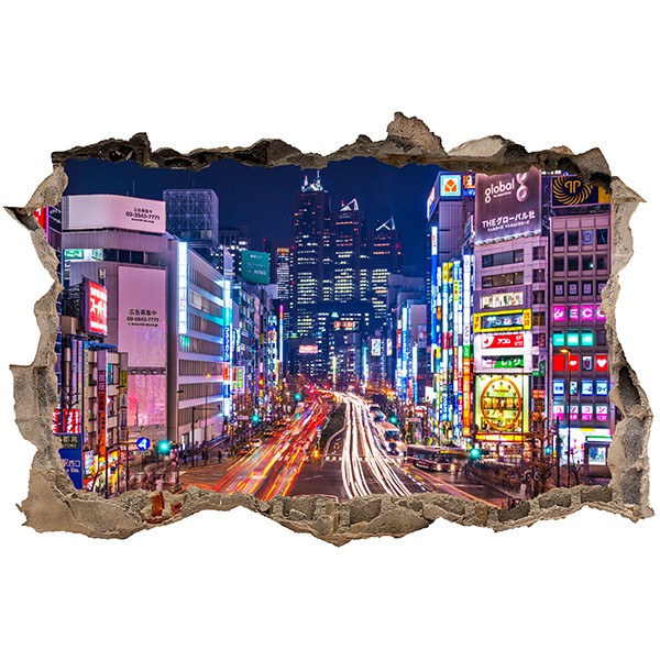 Wall Stickers: Hole Tokyo Streets
