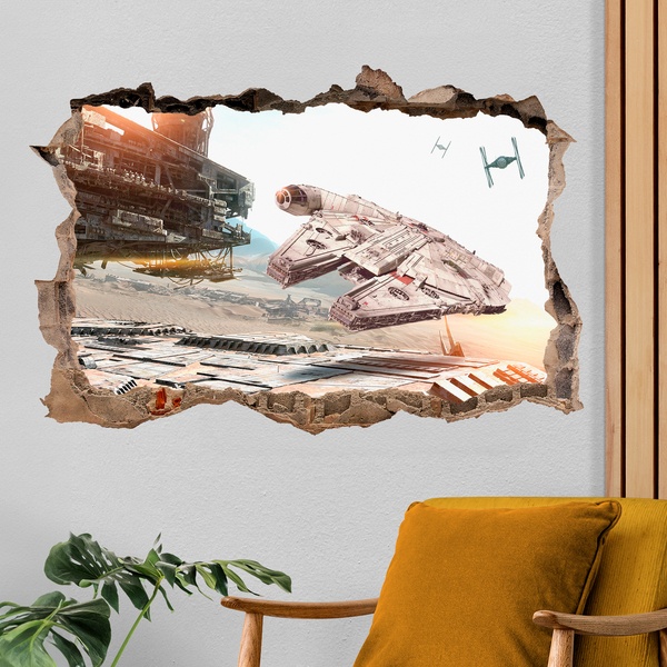 Wall Stickers: Hole Millennium Falcon