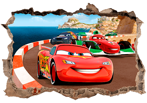 Wall Stickers: Hole Cars