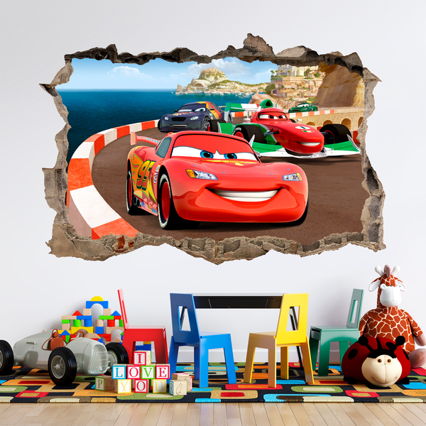 Wall Stickers: Hole Cars