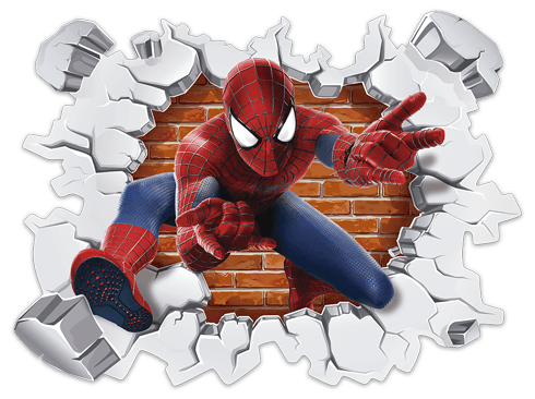Stickers for Kids: Wall hole Spiderman