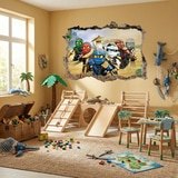 Wall Stickers: Hole Lego Team Ninjago 14