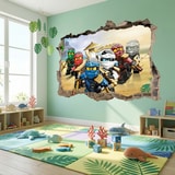 Wall Stickers: Hole Lego Team Ninjago 19