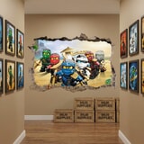 Wall Stickers: Hole Lego Team Ninjago 7