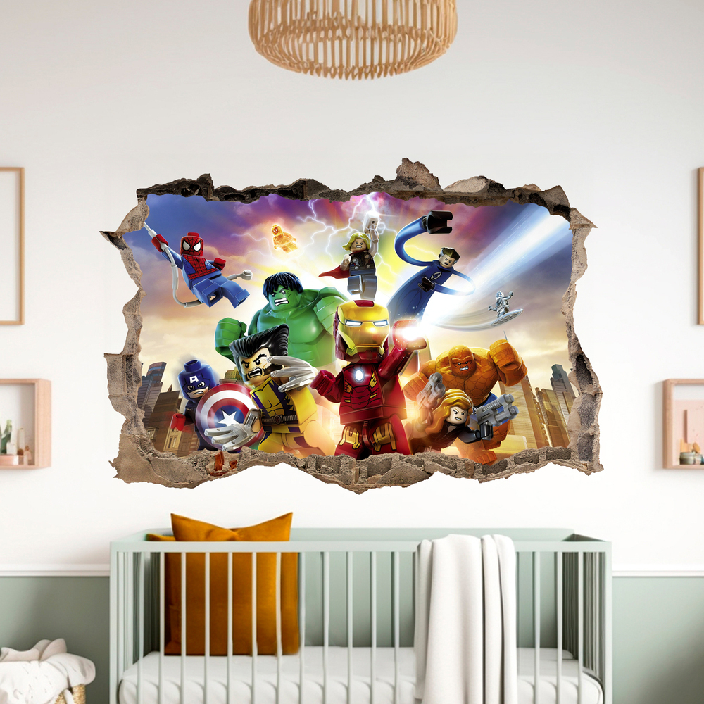 Lego Marvel Wall Stickers 5 sizes available