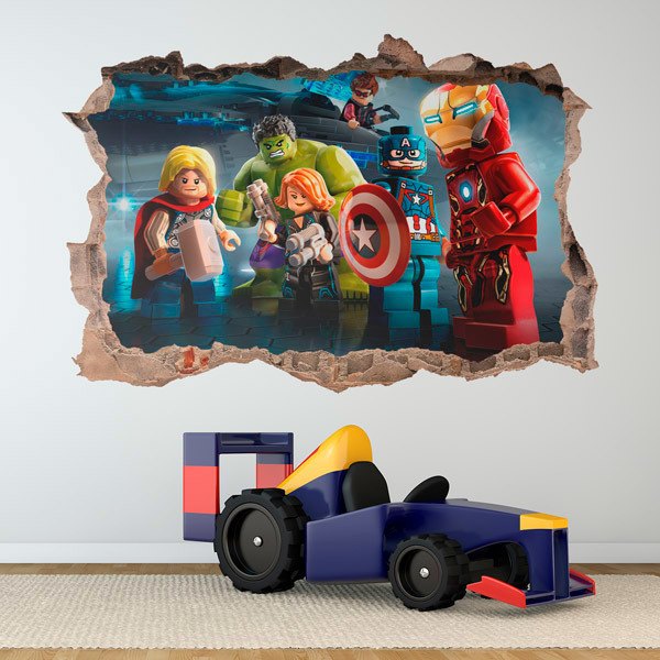 Lego superhero wall 2025 stickers