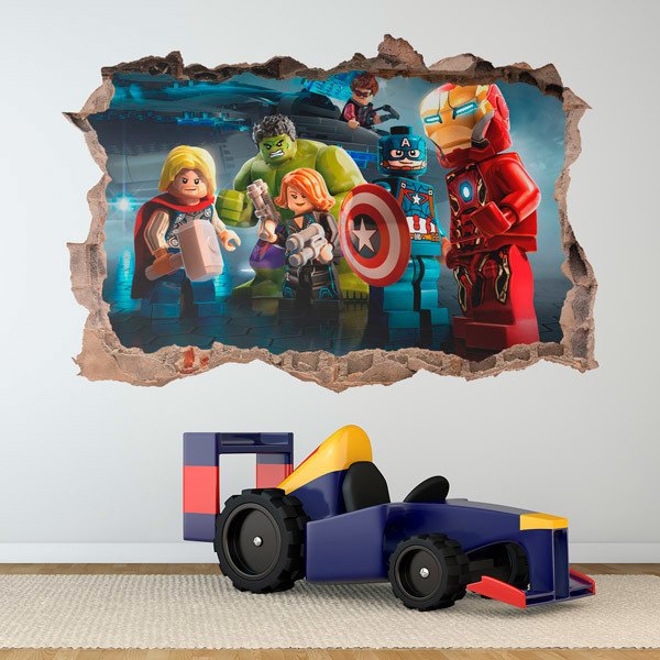 Wall Stickers: Lego, superheroes meeting