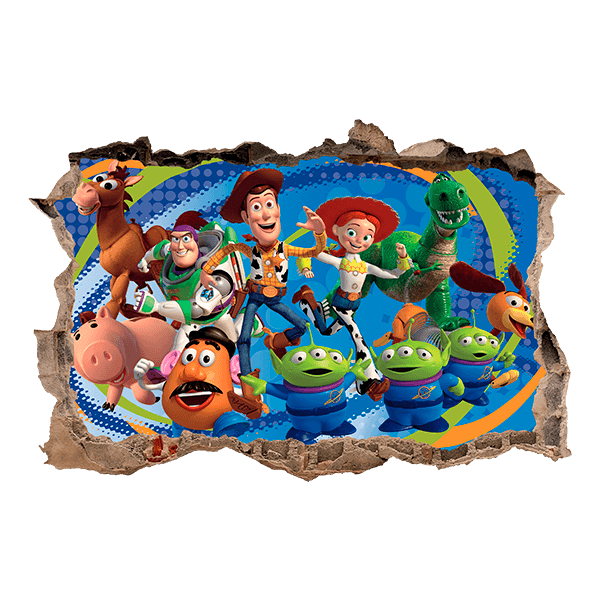 Wall Stickers: Wall sticker Hole Toy Story