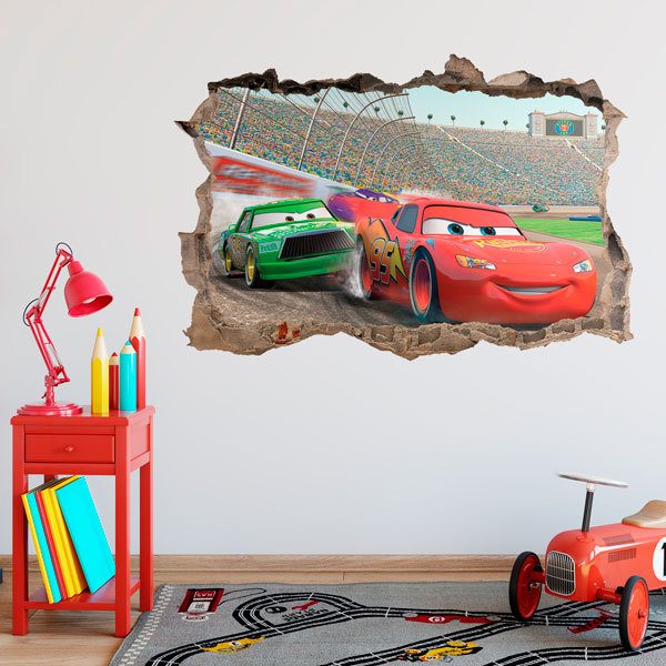 Wall Stickers: Wall sticker Hole Rayo McQueen in Carrera