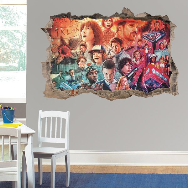 Wall Stickers: Hole Stranger Things Hawkins