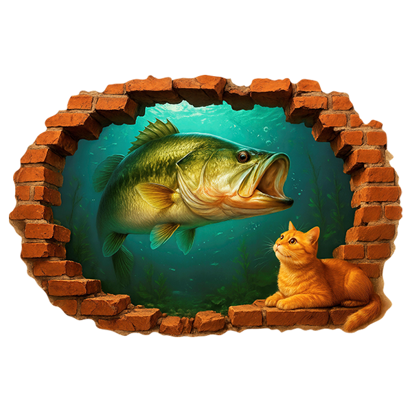 Wall Stickers: Fish and Cat Hole