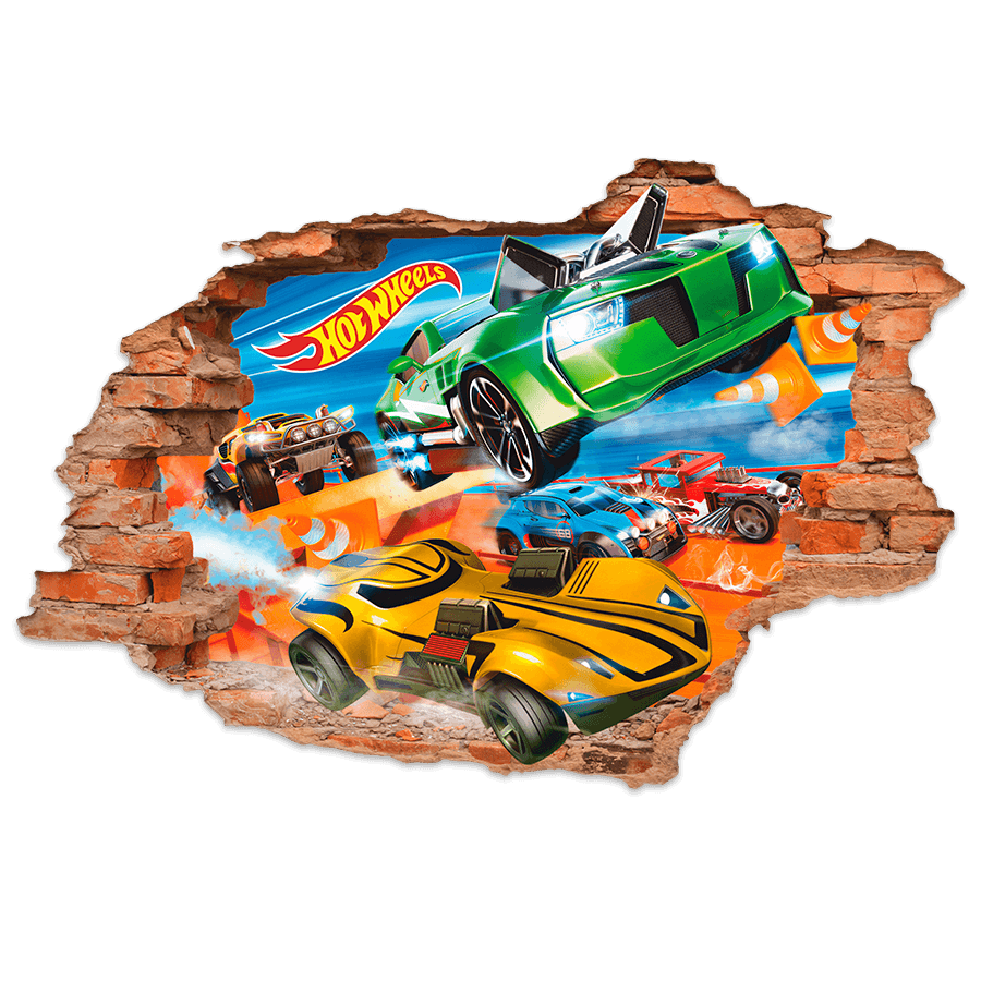 Stickers for Kids: Hot Wheels Broken Wall Hole