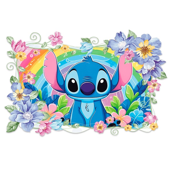 Stickers for Kids: Stitch Rainbow Floral