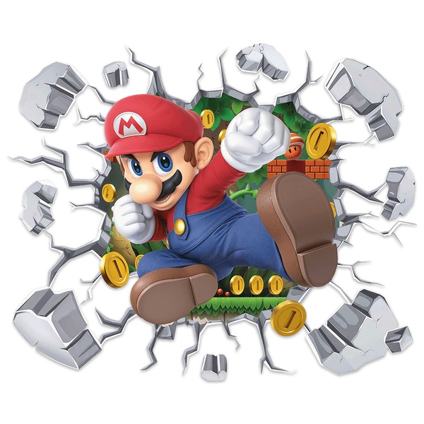 Stickers for Kids: Super Mario Broken Wall