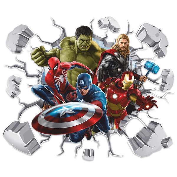 Stickers for Kids: Avengers Broken Wall