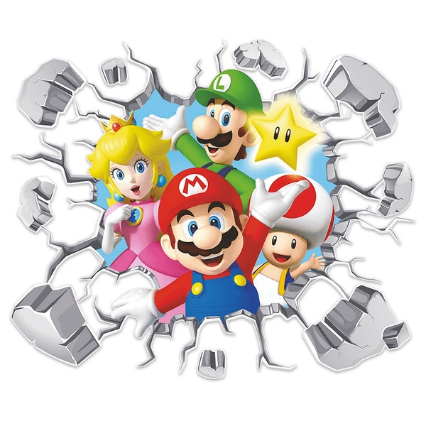 Stickers for Kids: Mario & Friends Broken Wall