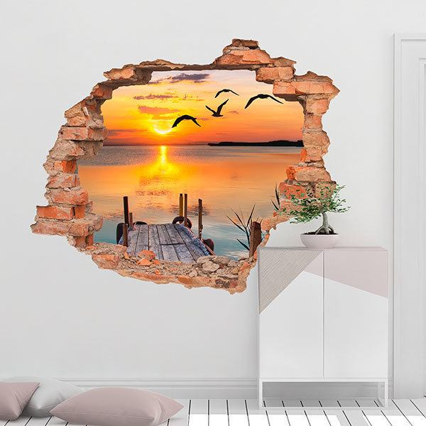 Wall Stickers: Hole Sunset at sea