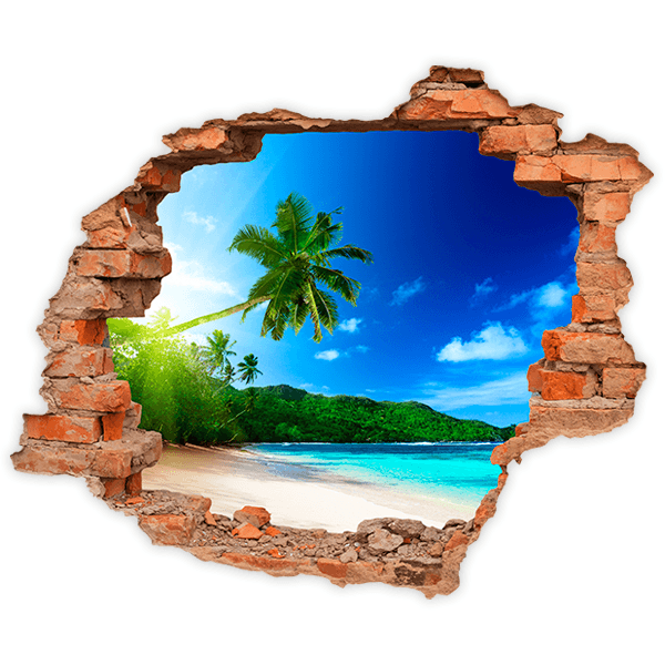 Wall Stickers: Hole Caribbean Beach