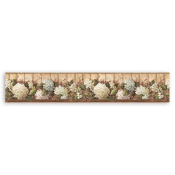 Wall Stickers: Wall border Country flowers
