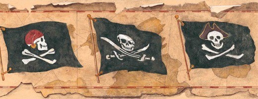 Stickers for Kids: Wall border Pirates