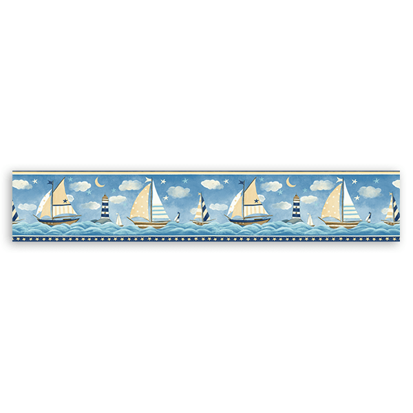 Stickers for Kids: Boats Wall Border