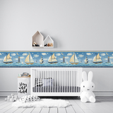 Stickers for Kids: Wall border boats 5