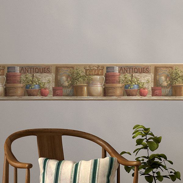 Wall Stickers: Wall border Antiques