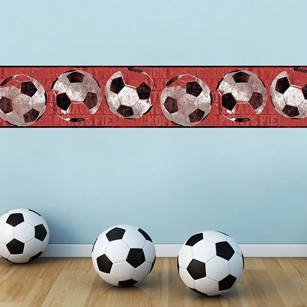Stickers for Kids: Wall border soccer