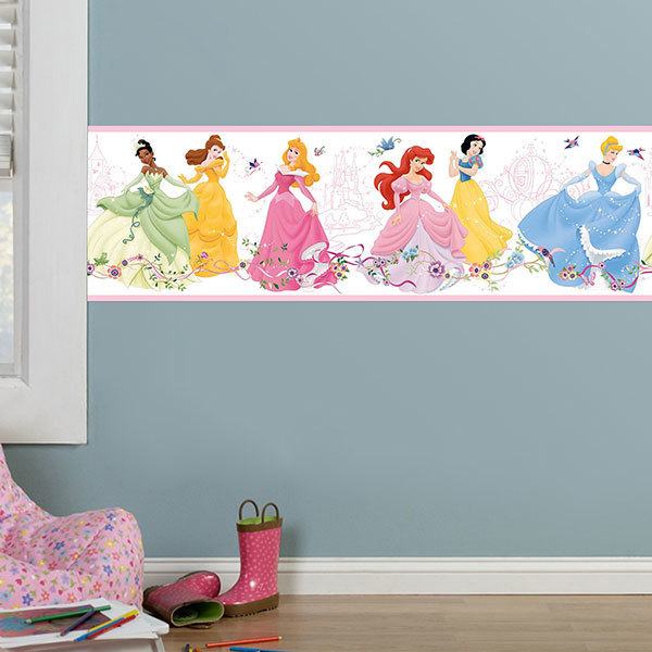 Stickers for Kids: Wall border Disney Princesses dancing