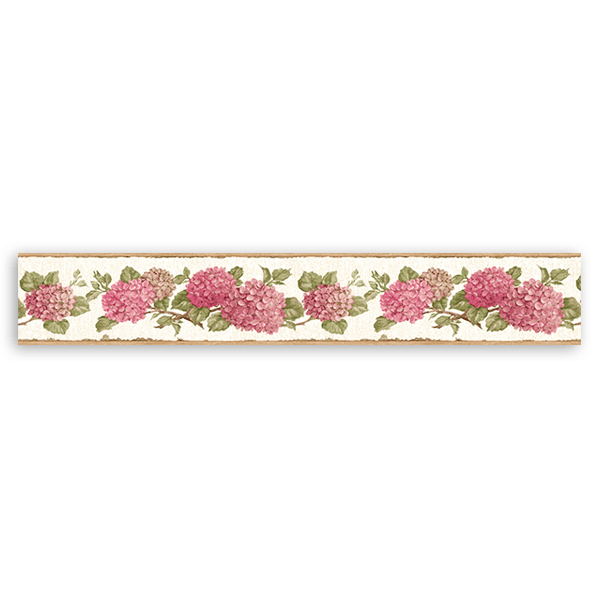 Wall Stickers: Wall Border Hydrangea