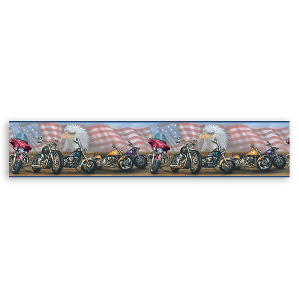 Wall Stickers: Wall Border Harley Davidson