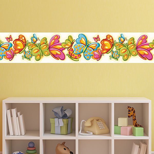 Stickers for Kids: Wall border for baby room butterflies