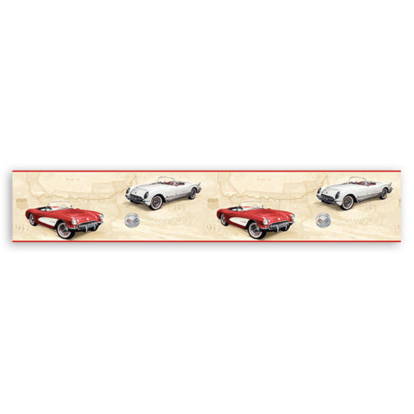 Wall Stickers: Wall Border Corvette