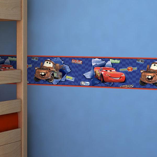 Stickers for Kids: Wall Border McQueen & Tow Mater (Cars)