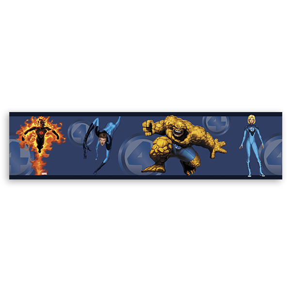 Stickers for Kids: Wall border for baby room The Fantastic 4