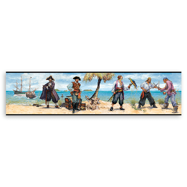 Stickers for Kids: Self adhesive borders for nursery The island of th